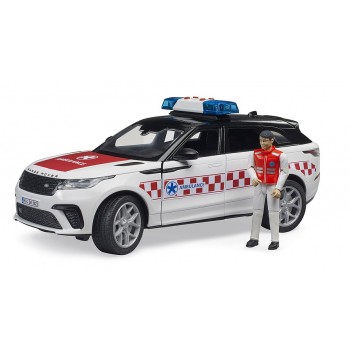 BRUDER Range Rover Notfahr zeug mit Fahrer mit Licht & Sound 34 x 14.3 x 11.5 cm