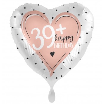 Folienballon einzeln 39+ Happy Birthday 43 cm