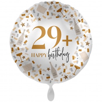 Folienballon einzeln rund 29+ Happy Birthday 71 cm