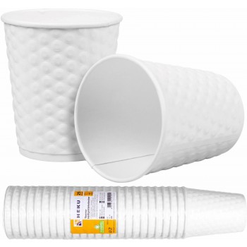 Einweg Thermobecher 2dl 25 Stk Karton mit 3D-Wabenstruktur für Heissgetränke