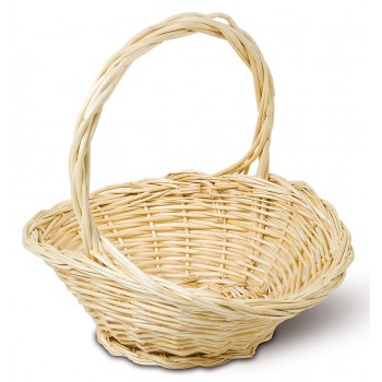 Henkelkorb, oval, Tessinerform Vollweide, 26x21x9/22 cm blanc, 28x21x9/22 cm