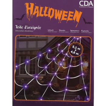 Dekoset Halloween mit LED Netz 5.1x4.8 m & Spinnen exkl. 3 AA-Batt. Fernbedienung