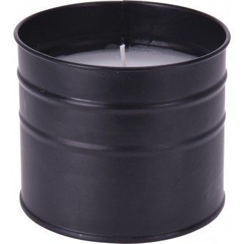 Zitronella Kerze im Topf schwarz 9 cm DM