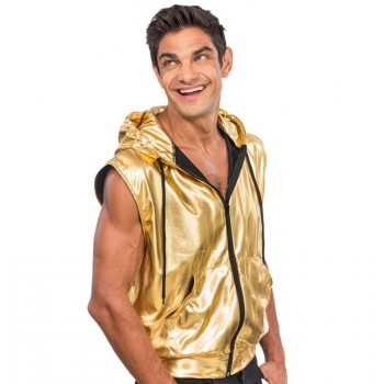 Gilet mit Kapuze gold