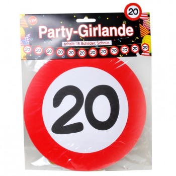 Partygirlande 20 Jahre, 12 m