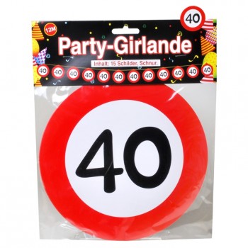 Partygirlande 40 Jahre, 12 m