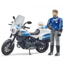 bworld Scrambler Ducati Polizeimotorrad und Polizist