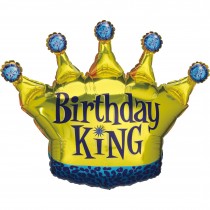 Silberfolienballon Birthday King