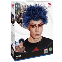 Perücke Punk blaue Haare