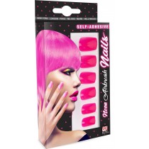 Neonpinke Fingernägel