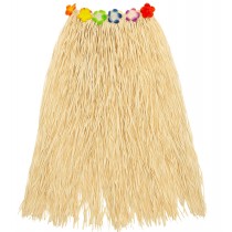 Hawaiirock Bastrock mit Blumen natur, 80 cm lang