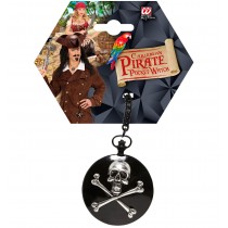 Taschenuhr Pirat an Kette Metall (ohne Uhr)