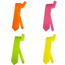 Satin Krawatte Neonfarbe