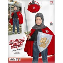 Umhang Ritter des Mittelalters mit Kapuze bis 7 Jahre