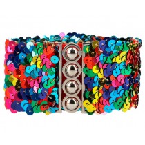 Gurt Pailletten regenbogen 60x110 cm Stretch one size