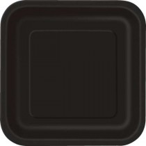 Schwarze Pappteller gross