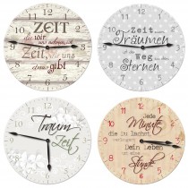 Wanduhren mit inspirierenden Sprüchen