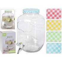 Getränkespender 4 Liter 4 Farben sortiert aus Glas