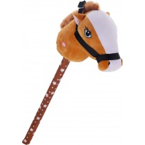 Steckenpferd Plüsch braun mit Sound 68 cm inkl. Knopfbatterien