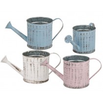 Giesskanne aus Metall vintage 12cm 3 Farben sort.