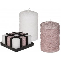 Stumpenkerze mit Glitter