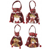 Weihnachts/Nikolausbeutel 4 sortiert 22cm