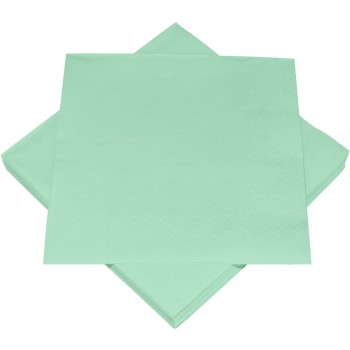 Serviettes vert menthe 33x33 cm, 20 pièces