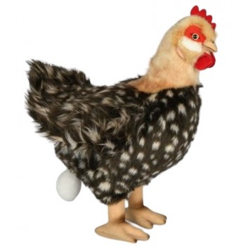 Poule en peluche avec oeuf