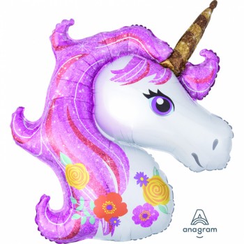 Ballon aluminium, licorne magique
