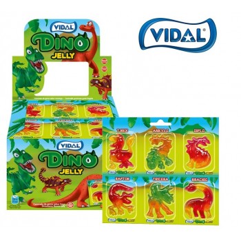 Vidal Dino Jelly 6xsort. 11 g Gomme aux fruits Dinos