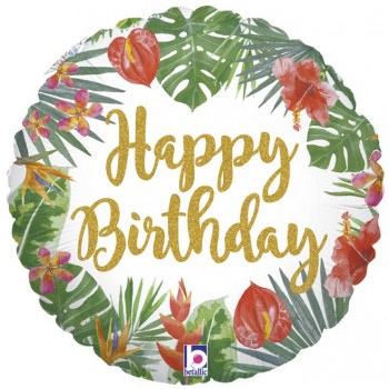 Ballon en feuille d'argent Tropical