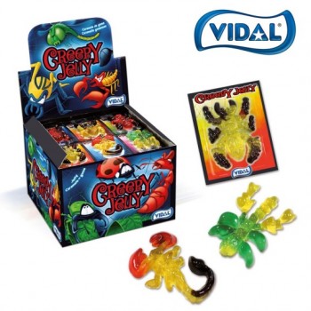 Vidal Creepy Jelly 11 g 6 ass Gomme de fruit insectes