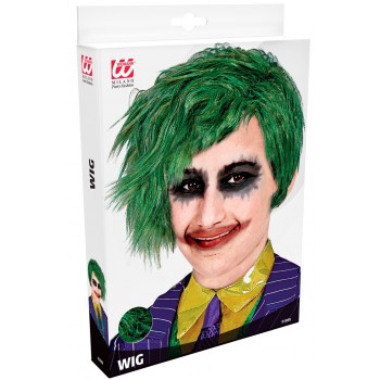 Perruque Clown Horreur vert en boîte