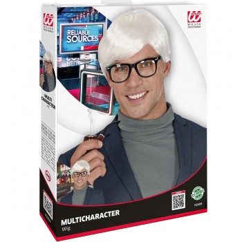 Perruque pour homme cheveux blanc