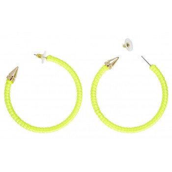 Boucles d'oreille jaune neon