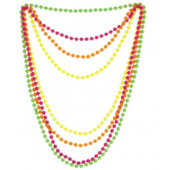 Collier de perles couleurs néon