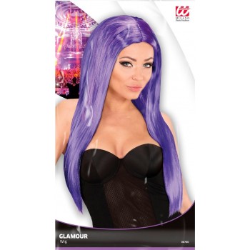 Perruque glamour violet