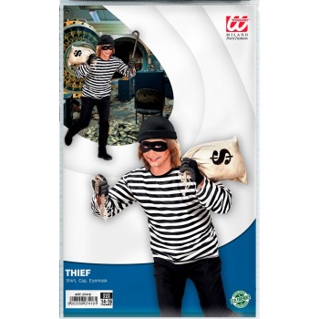 Shirt Voleur haut, casquette + loup, taille 164 cm, 14-16 ans