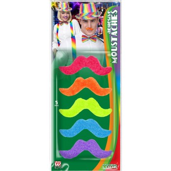 Set Moustache Rainbow
