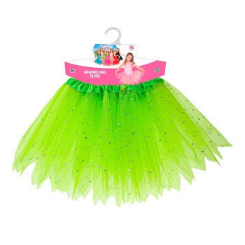 Tutu vert  matériel brilant 30 cm