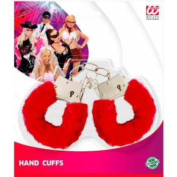 Menottes fourrure rouges