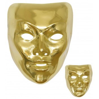 Masque or en plastique 2 ass.