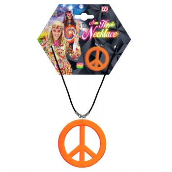 Collier Hippie orange néon