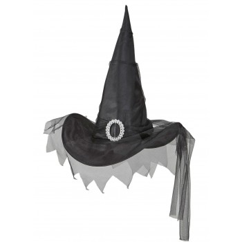 Chapeau sorcière avec tulle