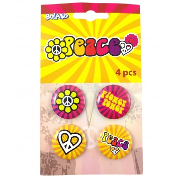 Boutons Hippie 4pc 3 cm