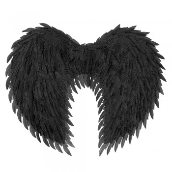 Ailes d'ange glam noir 55x50 cm