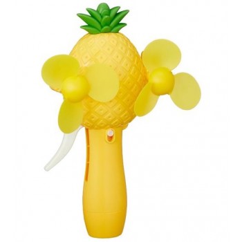 Ventilateur manuel  Ananas 20x14cm avec function de pulvérisation d'eau