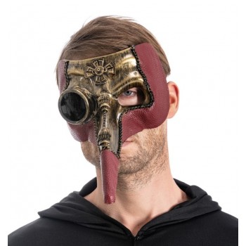 Masque medecin peste Steampunk, bordeaux