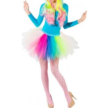 Tutu arc en ciel pour enfants 116cm