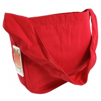 Sac en tissu rouge pour matériel de carneval 30x24x8cm